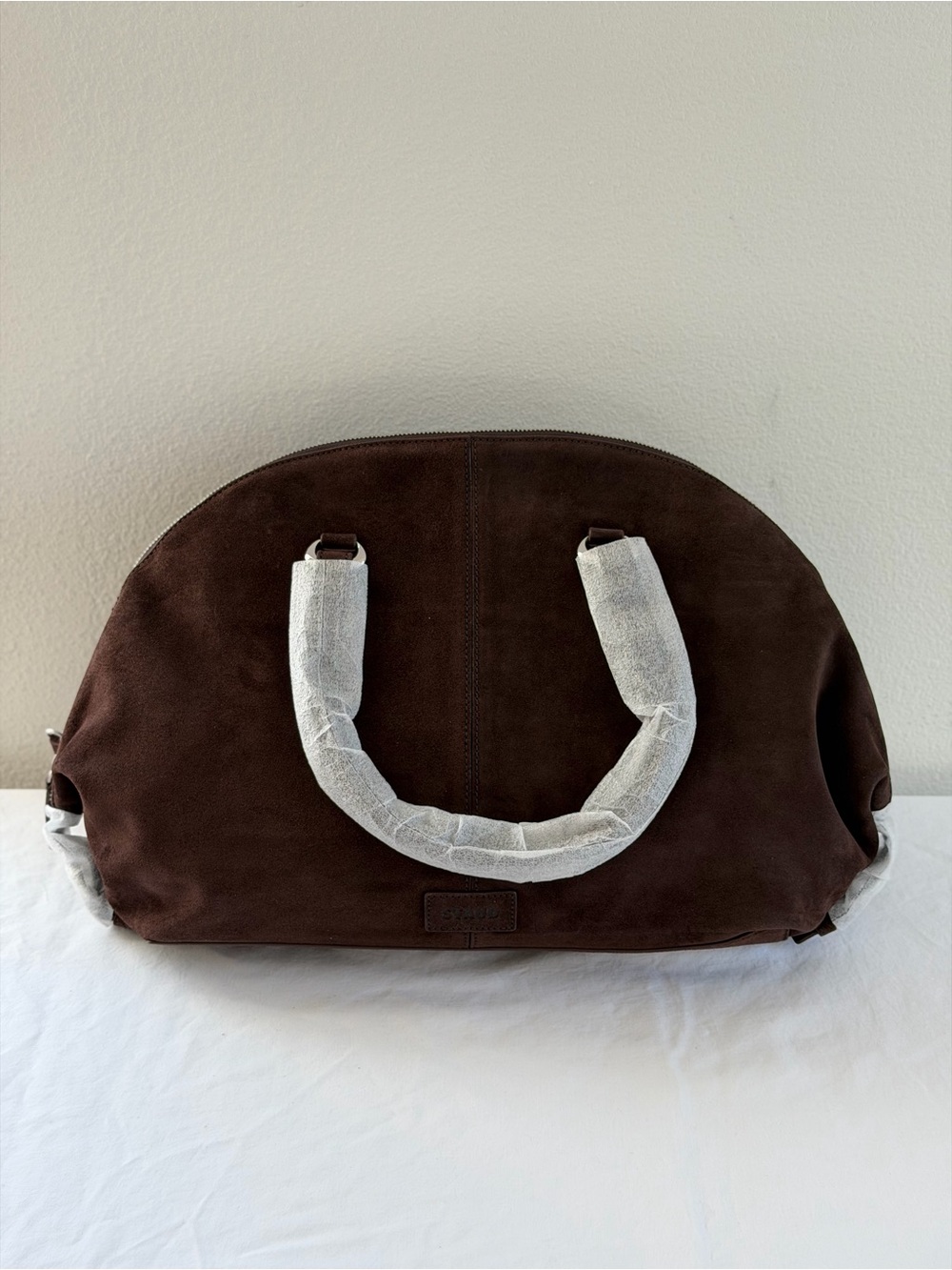 Staud Hester Satchel in Espresso Suede - Picture 9 of 13